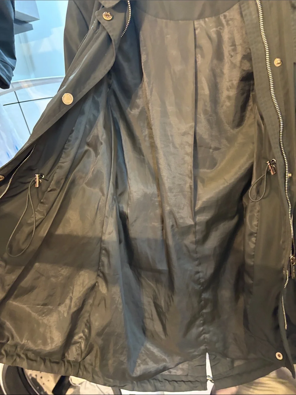 Michael Kors Olive Hooded Utility Jacket